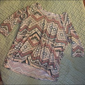 Aztecs printed three quarters length shirt